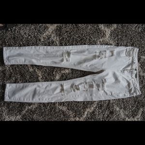 Worn once white Topshop Moto Jamie Jeans